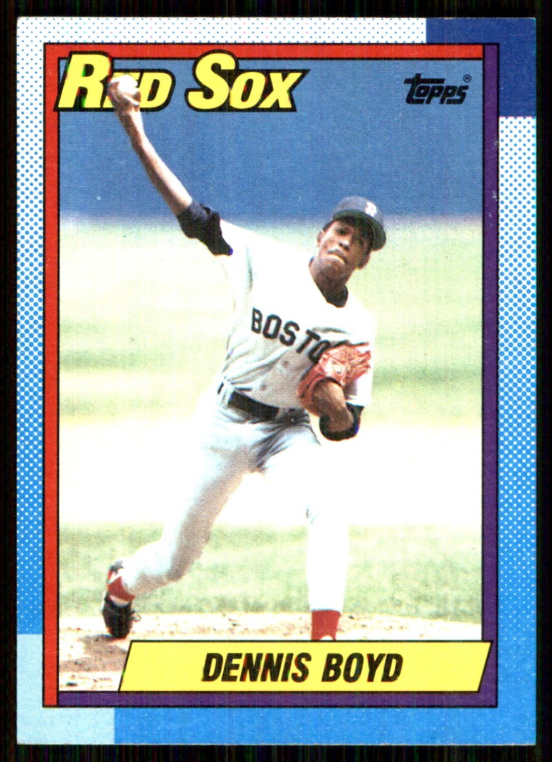 Dennis Boyd 1990 Topps #544 Boston Red Sox MLB READ FREE SHIPPING AutographDen