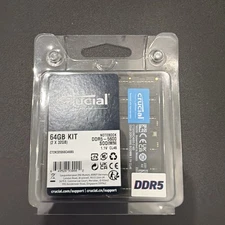 Crucial 48GB 2X24GB DDR5 5600MHz PC5-44800 CL46 SODIMM Memory Ram CT24G56C46S5