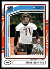 AMARIUS MIMS 2024 DONRUSS RATED ROOKIE RC CINCINNATI BENGALS #350