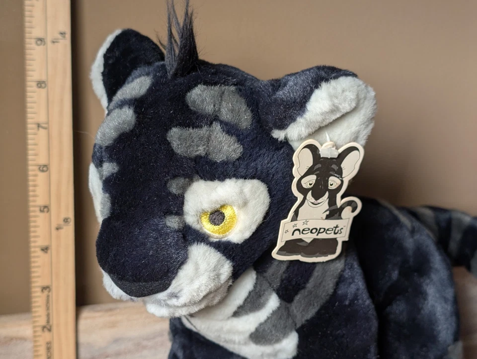 Neopets Limited Too Deluxe Shadow Kougra 10" Plush Stuffed Animal RARE 2003 NWT - Image 4 of 4