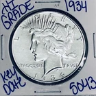 1934 SILVER PEACE DOLLAR AUTHENTIC HI GRADE U.S. MINT COIN RARE KEY DATE 5043