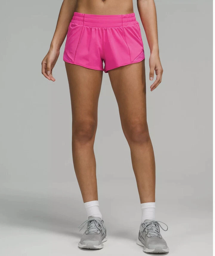 Lululemon Hotty Hot LOW RISE Shorts 2.5 Inseam Size 6 Sonic Pink NWT!