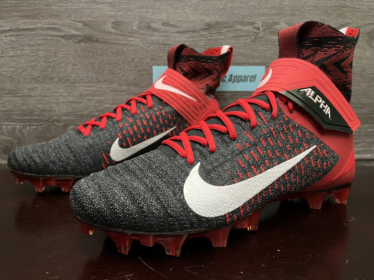 Nike Alpha Menace Elite 2 Black Red Football Cleats Men display picture 3