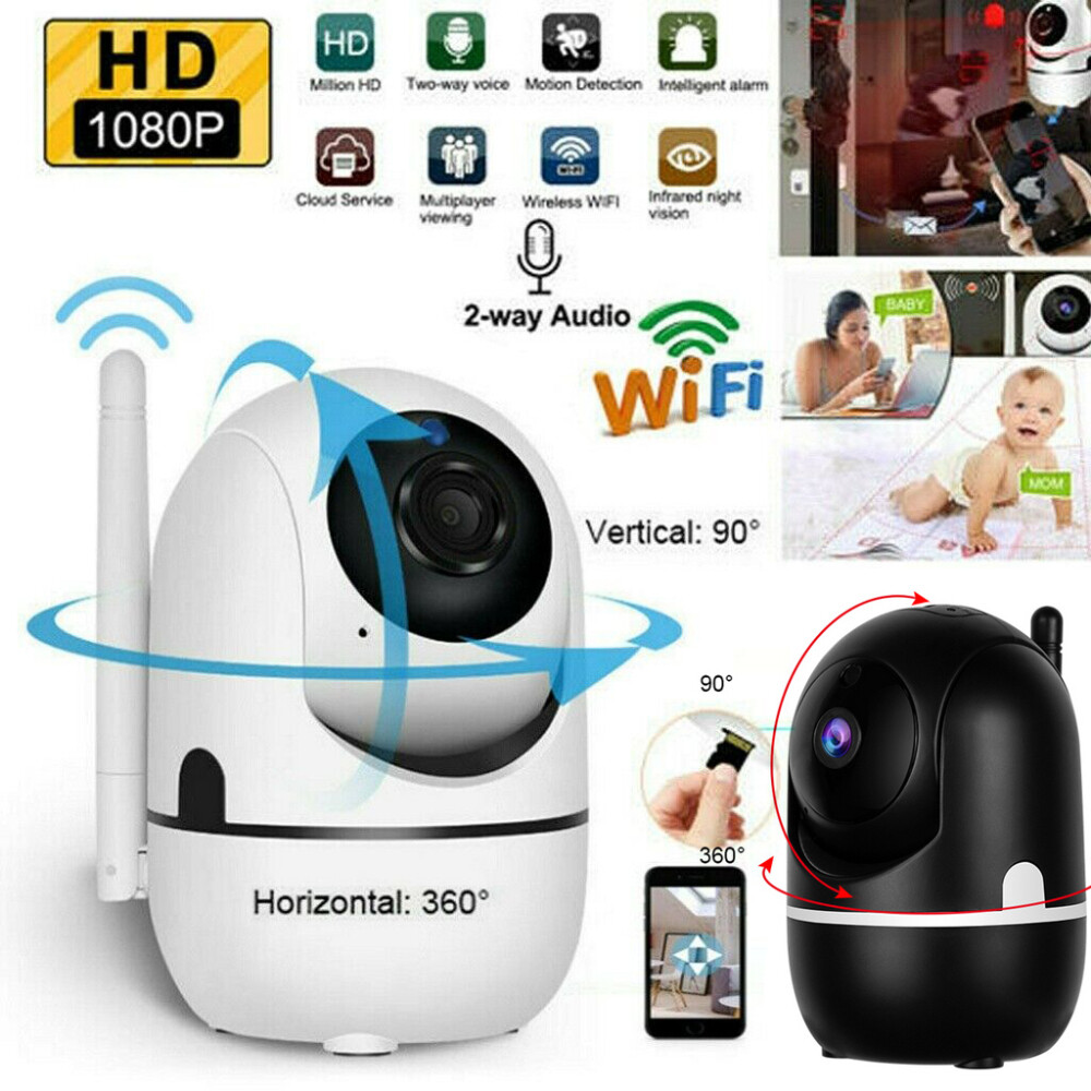 HD 1080P WiFi PTZ Security Camera with Night Vision 32/64G for Indoor Outdoor Home Monitoring-image