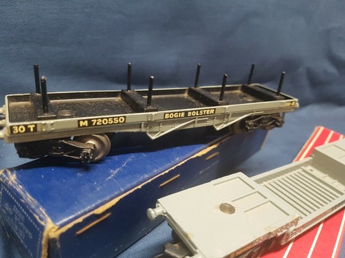 HORNBY DUBLO 32051 BR BOGIE BOLSTER WAGON D1+ 4605 BOGIE WELL WAGON V.GOOD BOXED - Picture 5 of 6