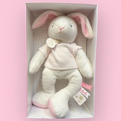 DouDou Et Compagnie Plush BUNNY RABBIT Security Lovey Baby Toy PINK DOT Shirt