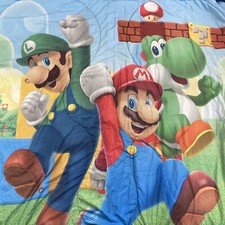 Vintage 1980’s Super Mario Brother Full Comforter 86x71 Nintendo Reversible