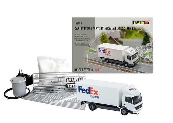 Faller Ho 161488 Car System Start-Set Lkw Mb Atego Fedex Neu Ovp-image