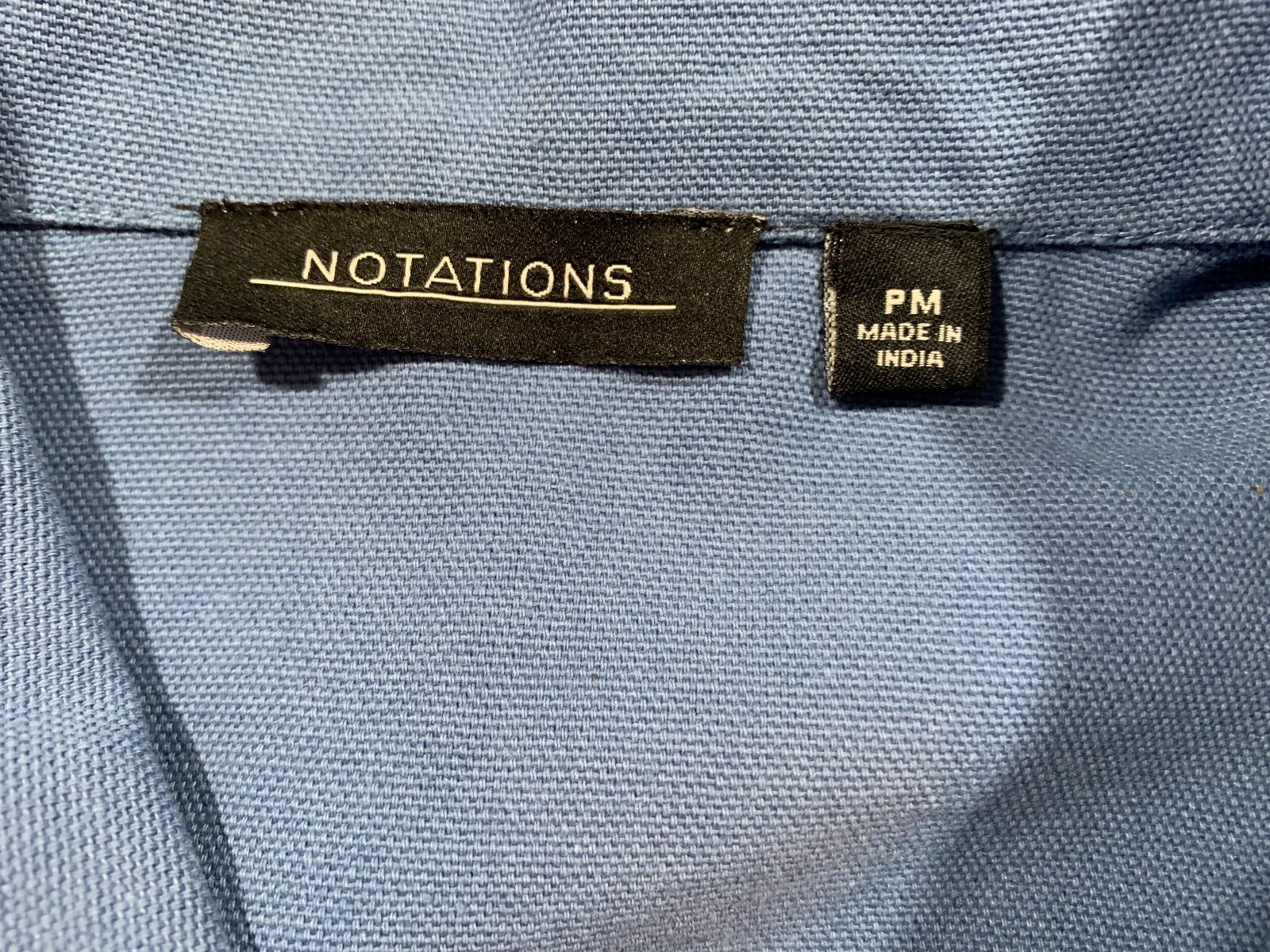 Notations Jacket Collar Button closer Pockets Blu… - image 3