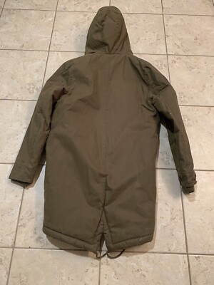 TopMan Half Cargo Utility Jacket Coat Men XS Hooded Military