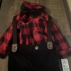 Carter's Baby Boy 6M 3-Piece Pant Set Red  Flannel W/ Suspenders/ Bow Tie NWT — photo 8