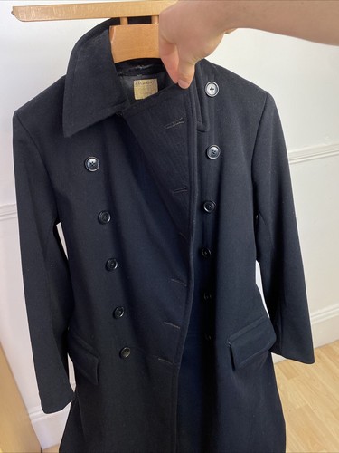 Gieves Savile Row (38) Bespoke Double Breasted 1950 Military Overcoat Jacket - Picture 12 of 23