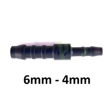 Schlauchverbinder Gerade Reduzierer 6 mm 4 mm Kunststoff Verbindungsst&uuml;ck