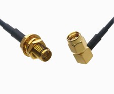 RP-SMA Female Bulkhead to SMA Male Elbow RF 0.5 15FT Cable For Antenna Radio