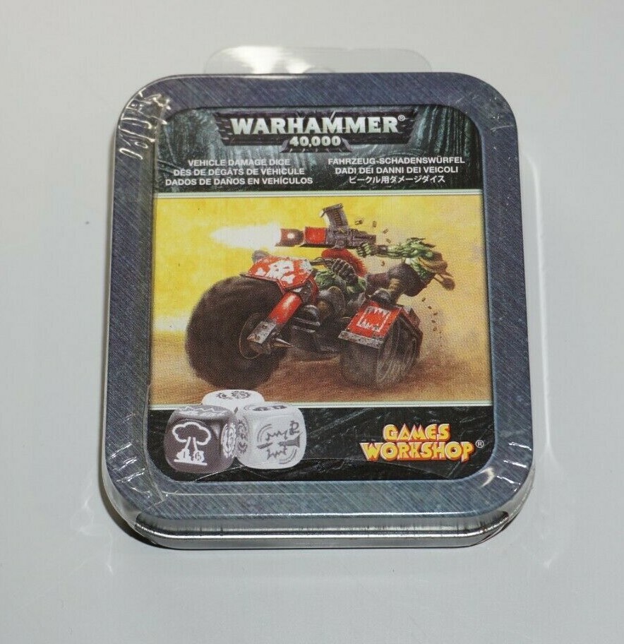Warhammer 40k Orks Vehicle Damage Dice Tin Set - New & Sealed