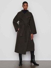 Frame Green Wool Wrap Coat - M - £920