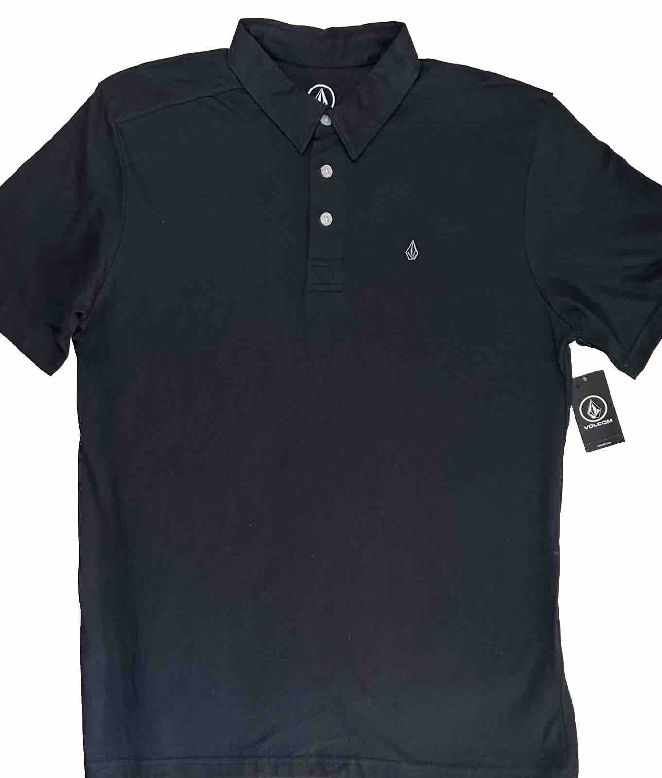 Volcom Men's Banger Polo Shirt•Size SMALL•Black•NEW with Tags