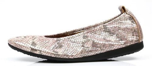 Arche Laius Ballet Flats 37 US 6 Snakeskin Leather Coquette Soft Blush Pink