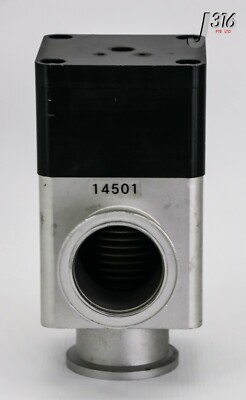 14501 VARIAN PNEUMATIC ANGLE VALVE, L6281-333 NW40 A/O W/24V SOL