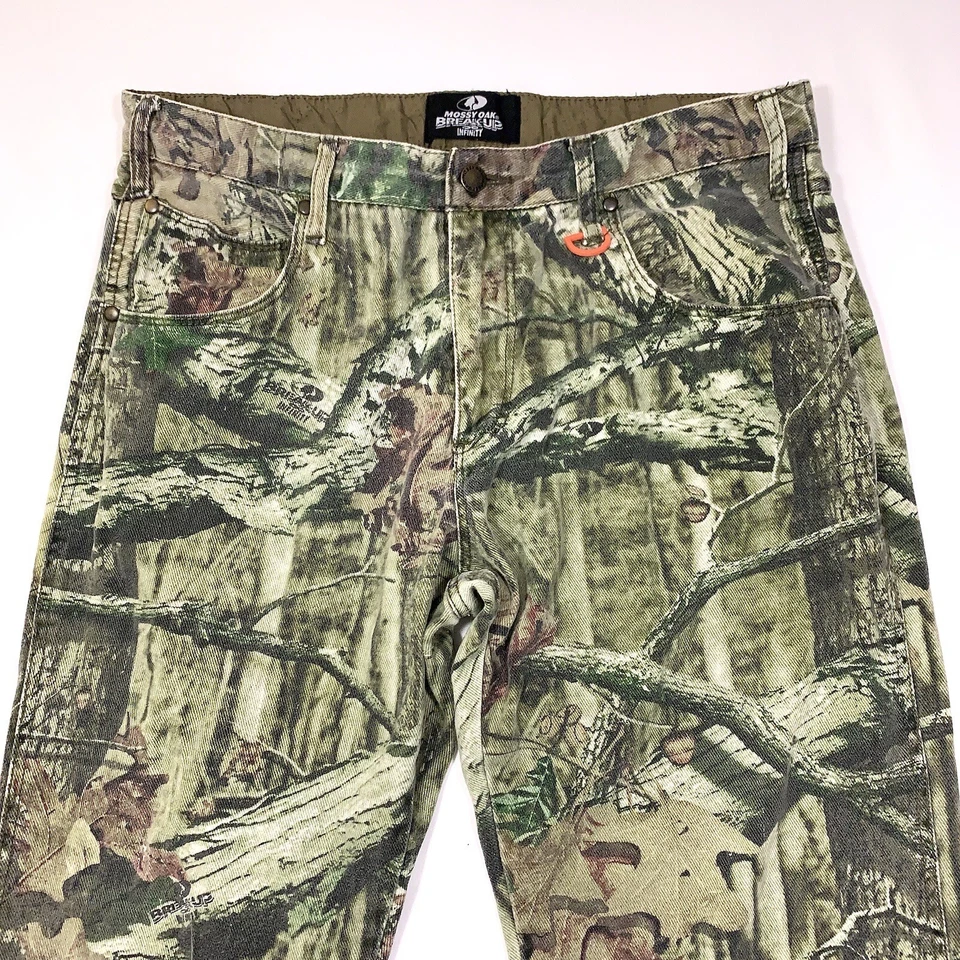 Mossy Oak Jeans Mens 35x31 Break Up Infinity Belt Loop 5 Pocket Jeans Tag 36x34 - Image 2 of 4