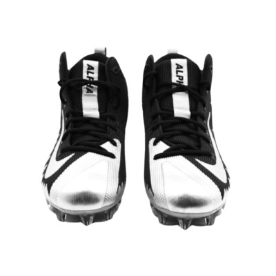 Nike Alpha Menace Men\'s Gray Black Football Cleats 871451-001 US Size 12 Nike Alpha Menace Pro Mid Football Cleats Mens Sz 10 Black  main image 2