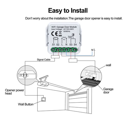 Für Alexa Google Tuya Aktiviert Smart Life Wifi Garagentoröffner Controller - Bild 2 von 30