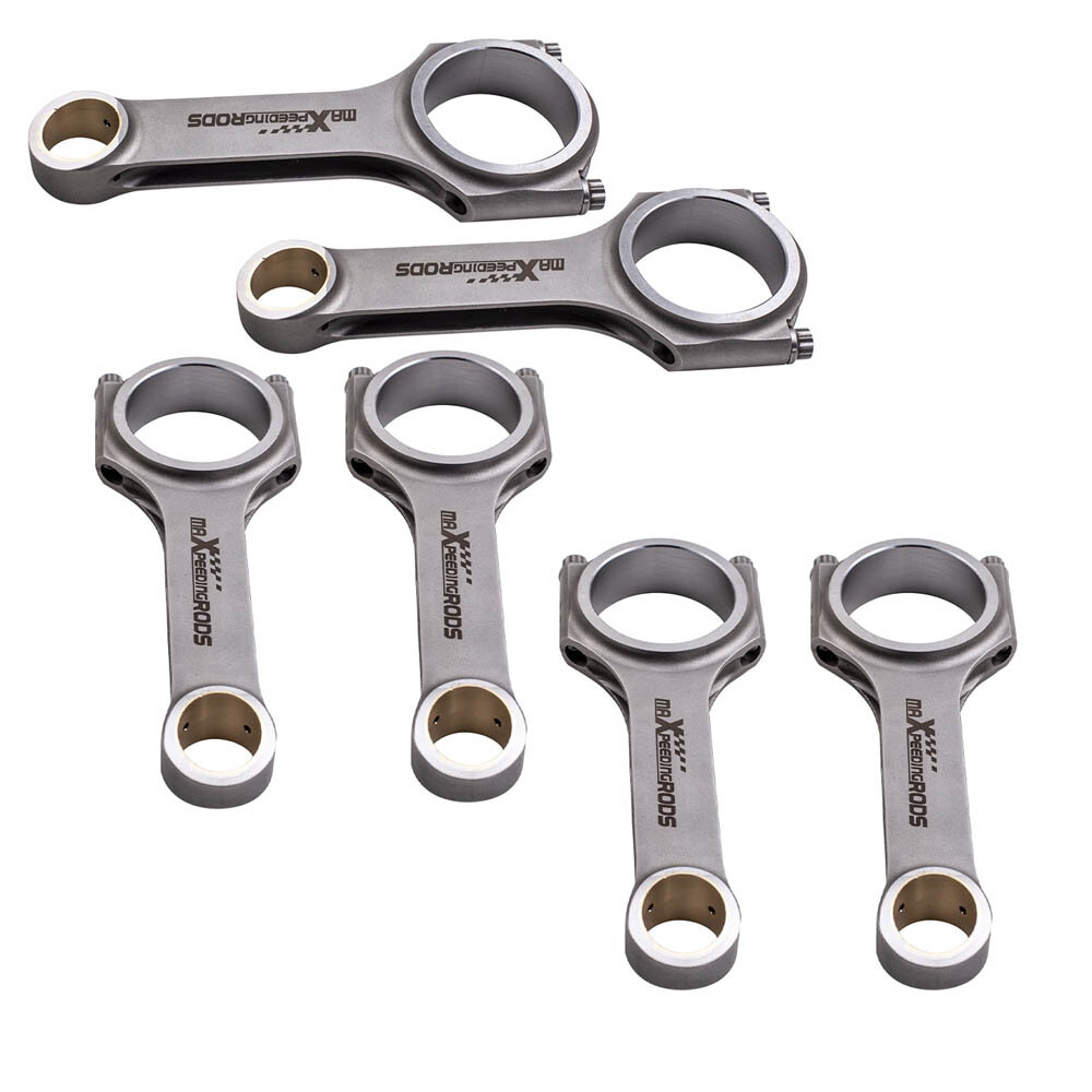6x H-Beam Connecting Rods Conrod For Audi VW 3.0T DOHC V6 TDI Engine 6.024"" ARP