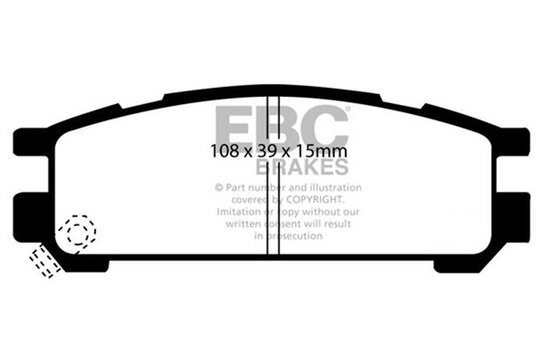 EBC Brakes DP3821C Redstuff Keramik Low Staub BremsbeläGe FüR Impreza Legacy Svx-image