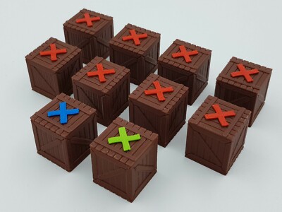 Zombicide Black Plague Objective Tokens - 10 Themenmarken für Zombicide