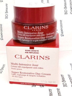CLARINS SUPER RESTORATIVE DAY CREAM ''ALL SKIN TYPES'' 50ML/1.7OZ  NIB SEALED JAR
