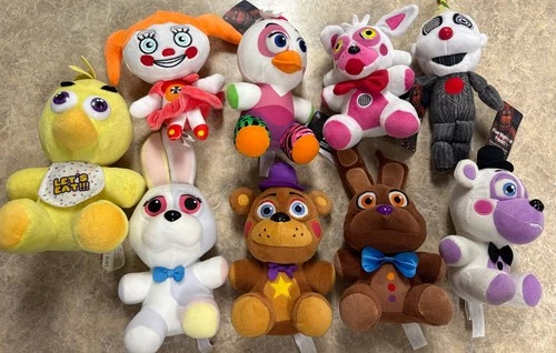 Five Nights At Freddy's Lot of 9 Plush Stuffed Animal FNAF Funko 4 New / 5 Used