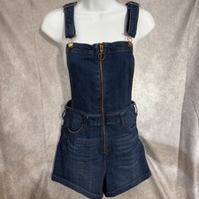 Y2K Guess Jean Shorts Overalls Shortails Bibs Size 28