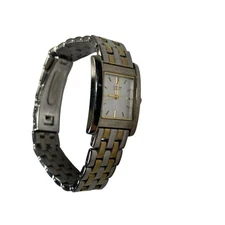 Citizen Quartz Watch Womens Two Tone Rectangular Case Japan Movt Needs Battery