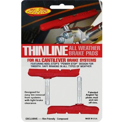 Kool-Stop Bremsschuhe C3 Thinline Cantilever, L=71,8mm asymm., für Aluminiumfelg