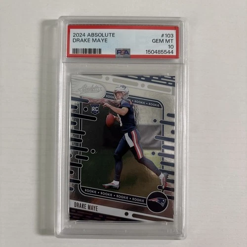 2024 Panini Absolute Drake Maye #103 RC Rookie New England Patriots PSA 10