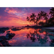 HQXXJW 500 Piece Jigsaw Puzzle for Adults Sunset Beach Puzzles 500.