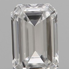 GIA CERTIFIED 0.19 Ct Natural Diamond Loose Emerald 4x2 mm Color E/VS Clarity 1091.53 per carat