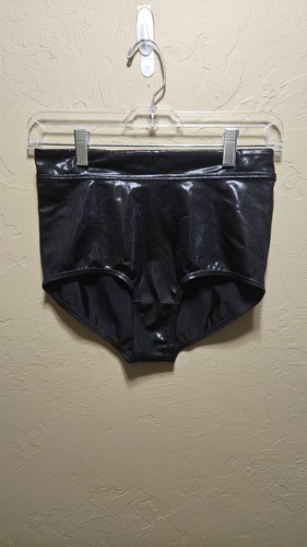 Balera Metallic Dance Shorts/Brief Womens  Medium MA Black Performance Costume
