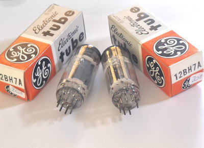 Paar General Electric 12BH7A (NOS) tubes/Röhren in OVP  - TU002201