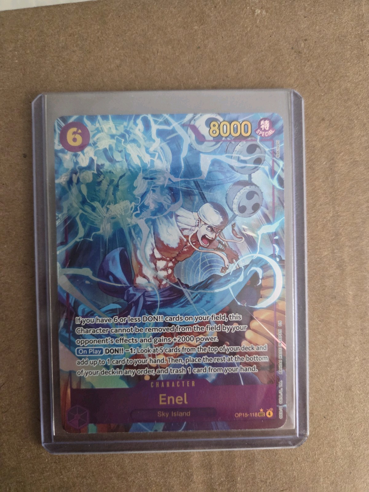 One Piece TCG - Enel (OP15-118) (Alt Art) SEC - Adventure on Kami's Island NM/M