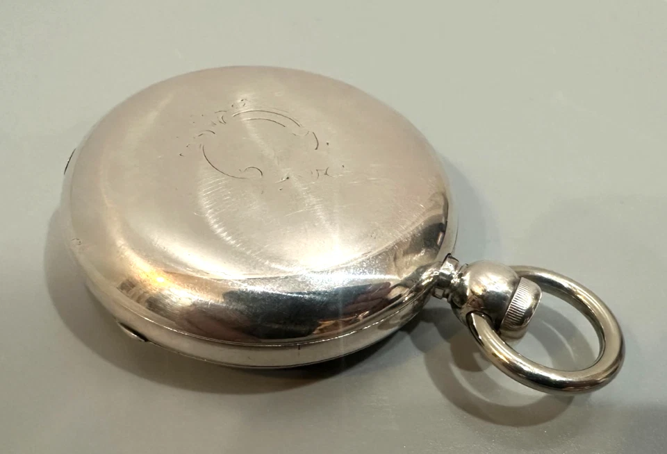 Reloj Bolsillo Elgin s.18 4oz Estuche Cazador Plateado, en Excelente Estado. circa 1878 Foto 4 de 4