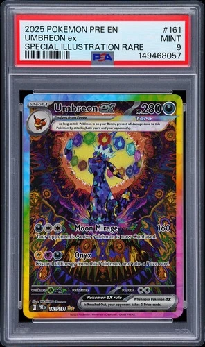 2025 POKEMON PRISMATIC EVOLUTIONS SPECIAL ILLUSTRATION RARE UMBREON EX PSA 9