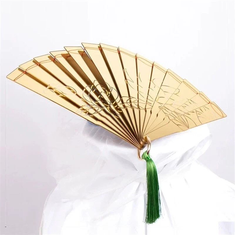 Anime Demon Slayer Douma Golden Lotus Ventilador Plegable Accesorios para Juegos con Borla Foto 4 de 4