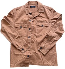 AllSaints Spotter Shacket Men s Medium Tan Brown Button Front Overshirt .