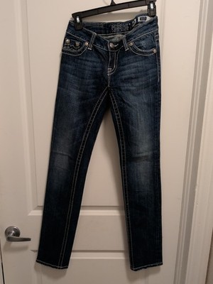 Miss Me Sunny Skinny Jeans Womens 26 Blue Light Wash Distressed Stretch Denim