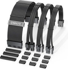 PSU Cable Extension Kit 4Pack 16AWG Power Supply Cables 1x 24Pin ATX / 1x 8Pin