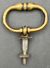 Antique Vtg Brass Drop Ring Drawer Pull Door Dresser Cabinet Hardware