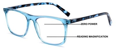 Progressive No-Line Reading Glasses   Zero Power Top | Clear Distance Vision