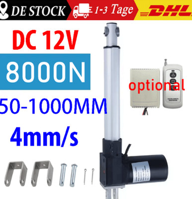 12V 8000N Elektrischer Linearantrieb Linearmotor 100mm 300mm 500mm 1000mm Fast