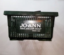Joann Fabrics And Crafts Store Shopping Hand Basket Green Carry Cart 